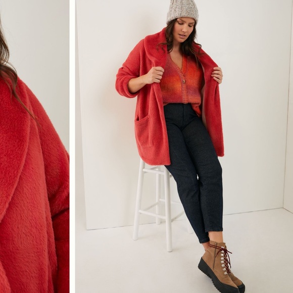 NWOT Anthropologie Sanctuary Elena Plush Shawl Jacket PLUS - Picture 13 of 17